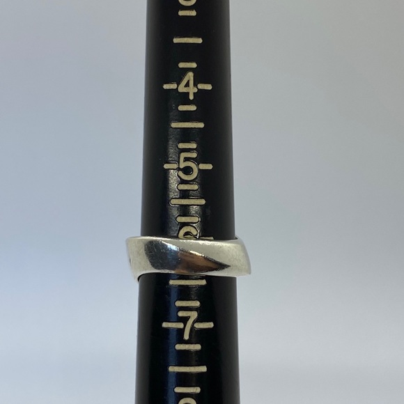 925 sterling silver overlap band ring✨ - Picture 13 of 14